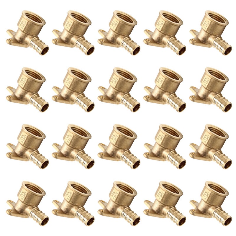 EFIELD 20-Pack EFIELD Pex 1/2 Inch x 1/2 Inch Female NPT Drop-ear Elbow - for Transition from Pex to Threaded Pipe,(PEX1807159-20PCS) - Image 1